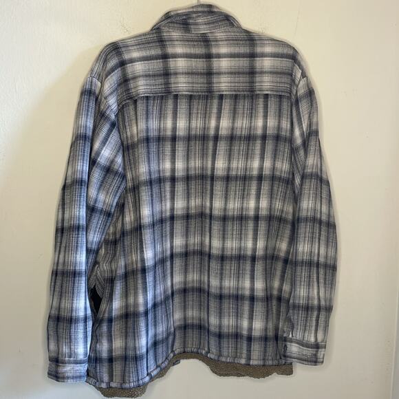 DICKIES Men’s Sherpa Lined Flannel Shirt Jacket XL Hydroshield Plaid - Picture 9 of 9